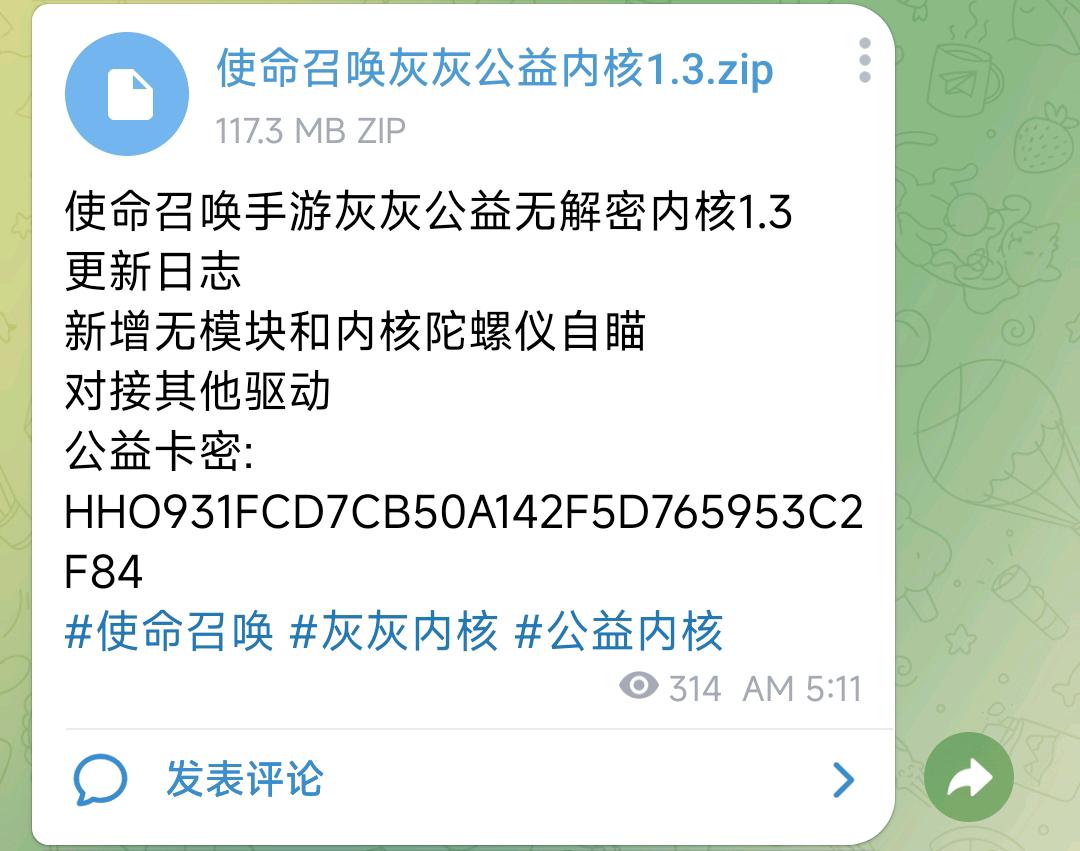 使命召唤手游灰灰公益无解密内核1.3 图1